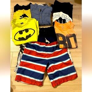 Set Of 7 Boys 6-8 Years shorts Shirts T-shirt Ms Shorts Lands End H&M Batman